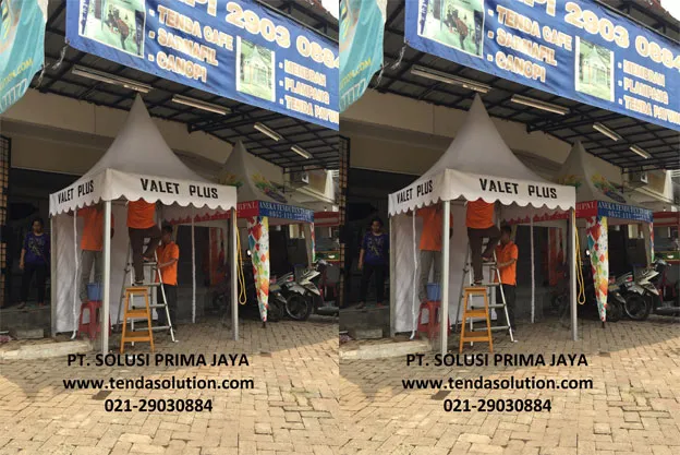 TENDA CUSTOM SARNAFIL 2X2 BRANDING VALET PLUS UNTUK MAL BINTARO JAKARTA SELATAN 10