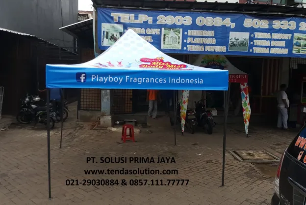 TENDA LIPAT 3X3 BRANDING PROMOSI PARFUM PLAYBOY  20160305_104519