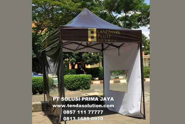 TENDA LIPAT 2X2 DESIGN 2 SISI DINDING CUSTOM BRANDING LANDMARK  3