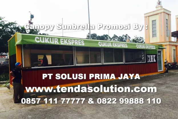 CANOPY PROMOSI DESIGN SABLON CUKUR EKSPRES - TPR 15 canopy_cukur_ekspres