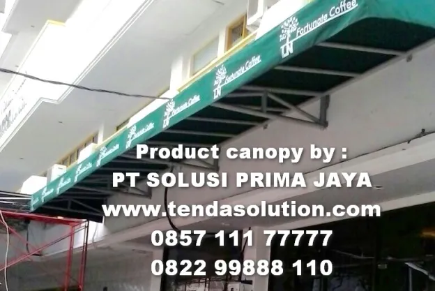 TENDA CUSTOM CANOPY SUNBRELLA SABLON VIHARA JELAMBAR JAKARTA BARAT canopy_fortunate_coffee