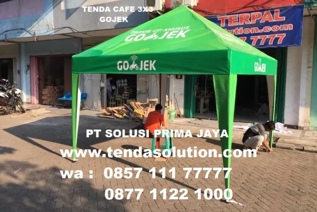 TENDA CAFE 3X3 BRANDING GOJEK gazebo_gojek