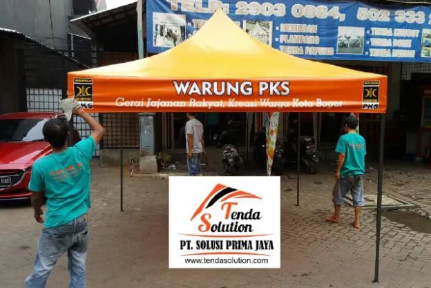 TENDA LIPAT 3X3 CUSTOM PRINTING RUMBAI PARTAI PKS  img_1472