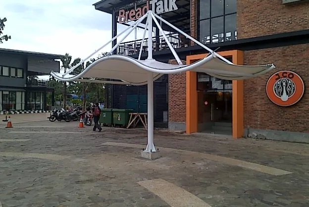 Harga Tenda Murah HARGA TENDA MEMBRANE CANOPY PARKIRAN, MEMBRANE CANOPY RESTO, TENDA MEMBRANE TAMAN WISATA, CANOPY MEMBRANE HOTEL, DESIGN MEMBRANE CUSTOME ANEKA UKURAN TENDA MEMBRANE BREAD TALK - HARGA TENDA MEMBRANE 01