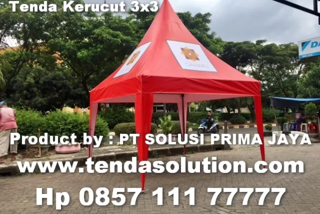 TENDA KERUCUT 3X3 CUSTOME BRANDING GAHARU JAKARTA SELATAN kerucut_3x3_gaharu