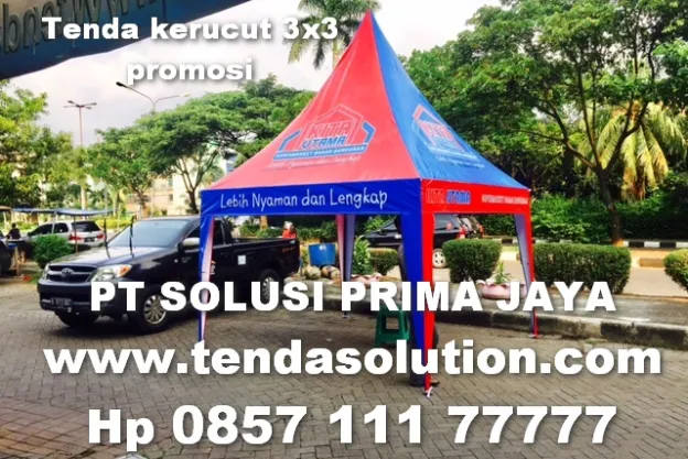 TENDA KERUCUT PROMOSI 3X3 PRINTING KITA UTAMA KARAWANG  kerucut_3x3_kita_utama