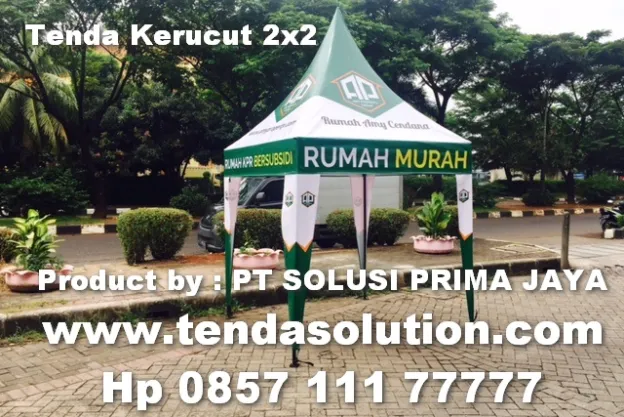 TENDA KERUCUT 2X2 CUSTOME PROMOSI PROPERTY RUMAH MURAH kerucut_amy_property