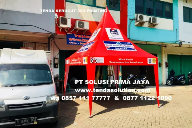 TENDA KERUCUT 3X3 EVENT BRANDING BANK GUNUNG SELAMET kerucut_bank_gn_selamet