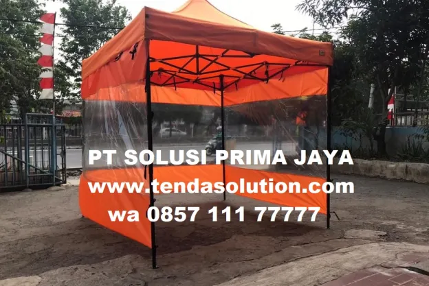 TENDA LIPAT TENDA JUALAN 2X2 MATERI DAN BAHAN PABRIKASI. lipat_2x2_pabrikasi