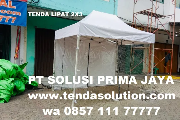 TENDA LIPAT 2X3 HEXASTEEL CUSTOME DINDING MIKA 05 TRANSPARAN lipat_2x3