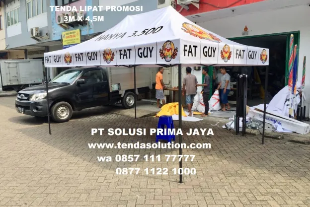 TENDA LIPAT TENDA MATIC PROMOSI 3X4,5 BRANDING FUT GAY lipat_3x45_futgay