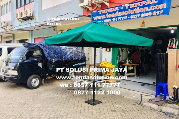 TENDA PAYUNG KOTAK 240 X 240 BAHAN SUNBRELLA payung_kotak_sunbrella