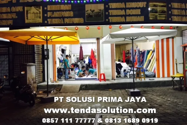 HARGA TENDA TERPAL - TENDA PAYUNG KOTAK SUNBRELLA payung_kotak_sunbrella