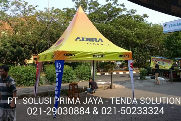 TENDA KERUCUT 3X3 PROMOSI PRINTING ADIRA FINANCE ppm_adira