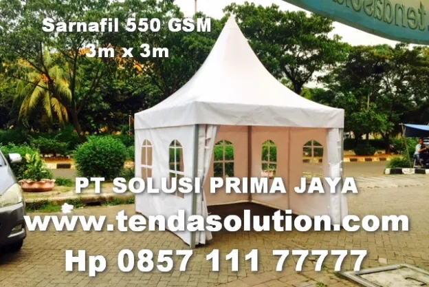 TENDA SARNAFIL EVENT BAHAN TERPAULIN 550 GSM + 8 JENDELA MIKA sarnafil_3x3_8_jendela