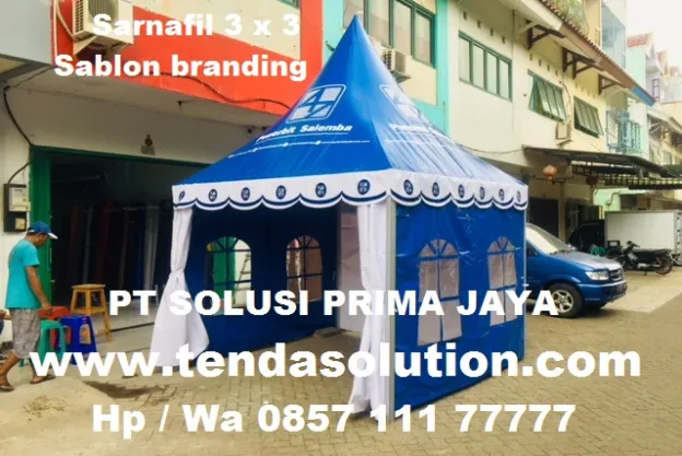 TENDA SARNAFIL 3X3 SABLON CUSTOM PERUSAHAAN PT PENERBIT SALEMBA sarnafil_3x3_salemba