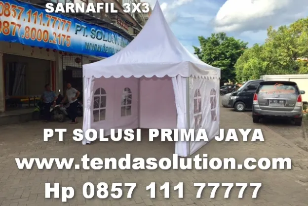 TENDA SARNAFIL EVENT 3X3 DESIGN STANDART TERPAULIN 410 GSM PUTIH sarnafil_3x3_standart