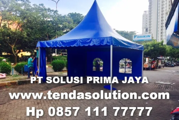 TENDA SARNAFIL 5X5 CUSTOME TERPAULIN 550 GSM BIRU  sarnafil_sentul