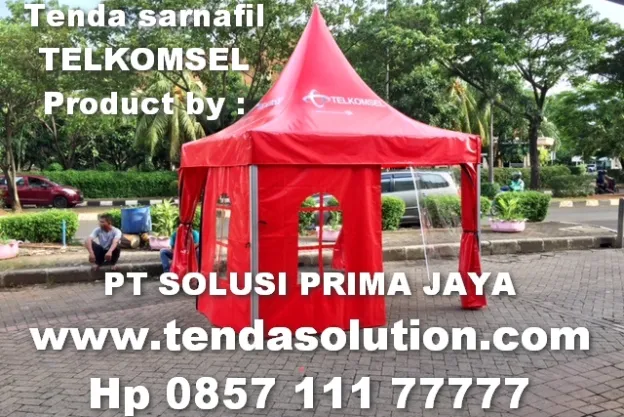 TENDA SARNAFIL 3X3 CUSTOME BRANDING TELKOMSEL INDONESIA sarnafil_telkomsel