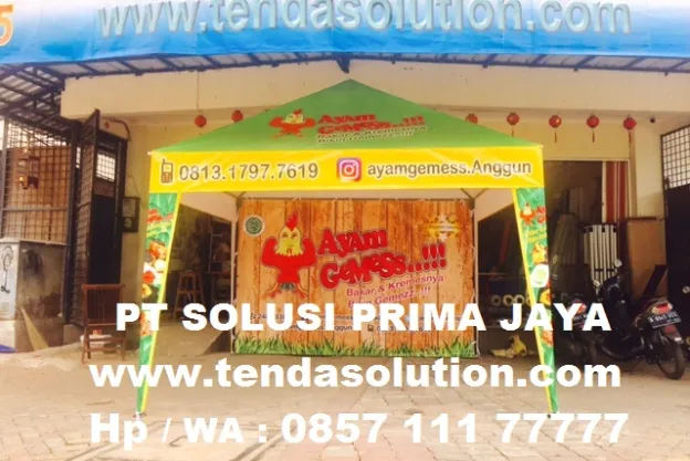 TENDA CAFE PROMOSI BRANDING AYAM GEMES - TPR 21 tenda_cafe_ayam_gemes