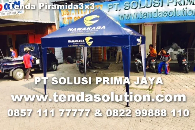 TENDA CAFE PIRAMIDE 3X3 BRANDING PROMOSI NAWAKARA  tenda_cafe_nawakara