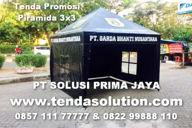 TENDA PROMOSI PIRAMIDA 3x3 DESIGN PT GBN - TPR 13 tenda_gbn