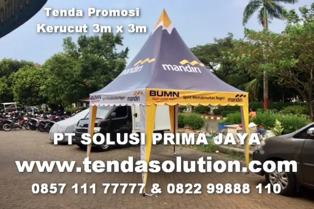 TENDA PROMOSI KERUCUT BANK MANDIRI - TPR 17 tenda_kerucut_3x3_bank_mandiri