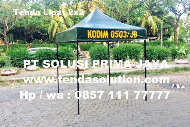 TENDA LIPAT 2X2 SABLON DESIGN BRANDING KODIM  tenda_lipat_2x2_kodim