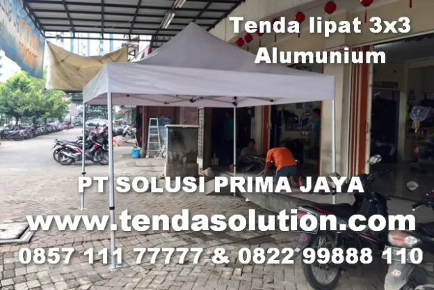 TENDA CUSTOM TENDA LIPAT EVENT 3X3 ALUMUNIUM GRADE SUPER tenda_lipat_3x3_alumunium