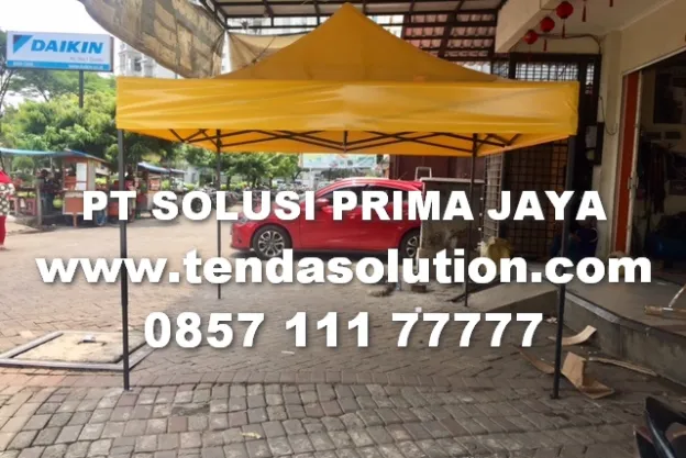 HARGA TENDA TERPAL - TENDA LIPAT 3 X 3 STANDART tenda_lipat_3x3_kuning