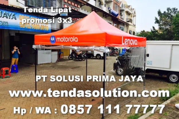 TENDA LIPAT PROMOSI DESIGN LENOVO - TPR 19 tenda_lipat_3x3_lenovo