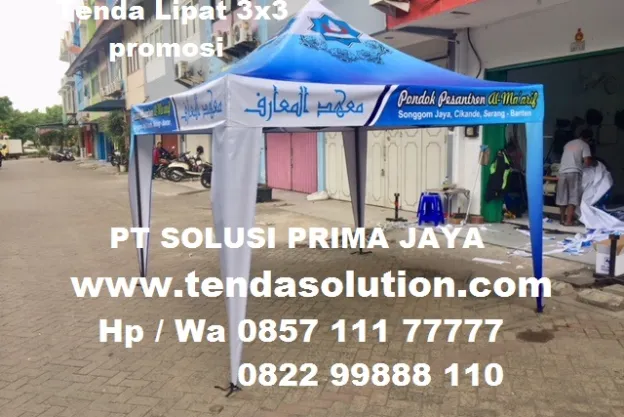 TENDA LIPAT 3X3 PROMOSI BRANDING PONDOK PESANTREN - TP 27 tenda_lipat_3x3_pondok_pesantren