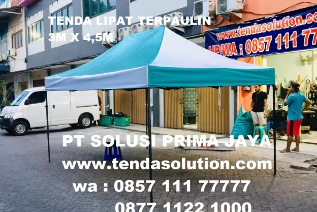 TENDA LIPAT 3X4,5 KOMBINASI WARNA TERPAULIN tenda_lipat_3x45_kombinasi