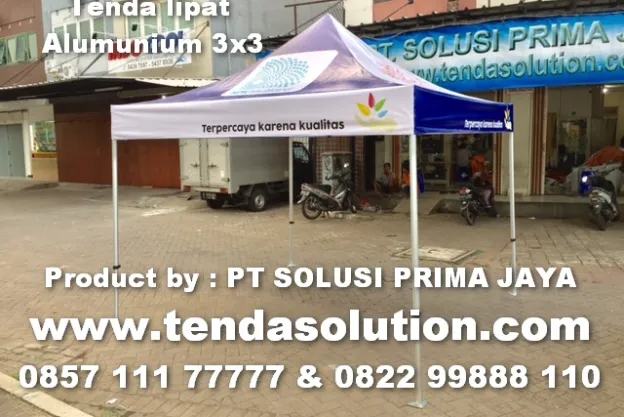 TENDA LIPAT PROMOSI 3X3 DESIGN RANGKA ALUMUNIUM - TP 04 tenda_lipat_alumunium_3x3_branding