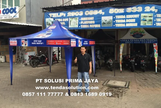 TENDA LIPAT 3X3 PROMOSI BRANDING BALSEM GELIGA  tenda_lipat_balsem_geliga