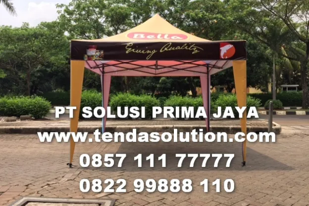 TENDA LIPAT 3X3 PROMOSI DESIGN BELLA QUALITY tenda_lipat_bela