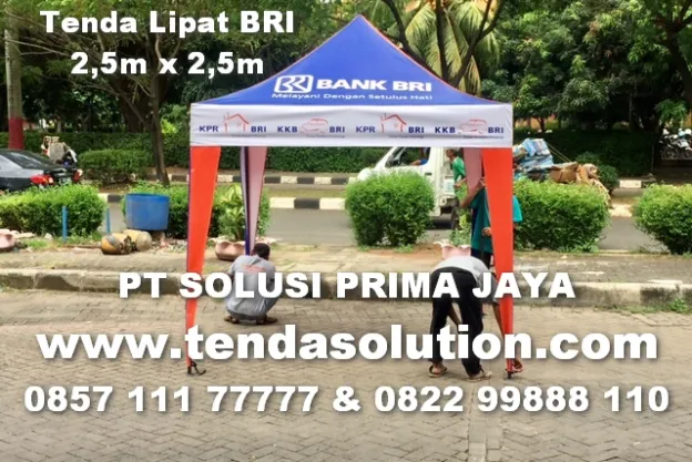 Harga Tenda Murah HARGA TENDA PROMOSI CUSTOME SABLON DAN PRINTING BERKUALITAS TERBAIK TENDA LIPAT PROMOSI BRI - TP 01