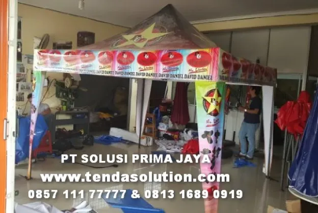 TENDA LIPAT 3X3 CUSTOM PRINTING DAVID DANIEL  tenda_lipat_david_daniel