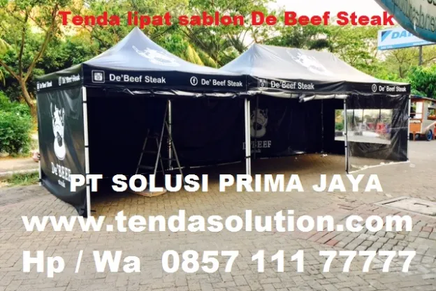 TENDA LIPAT PROMOSI BRANDING DE BEEF STEAK - TP 23 tenda_lipat_debeef_steak