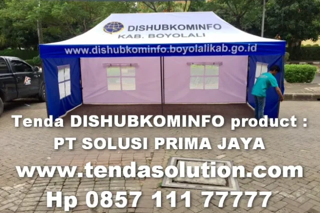 HARGA TENDA TERPAL - TENDA LIPAT PRINTING DISHUBKOMINFO tenda_lipat_dishub_boyolali