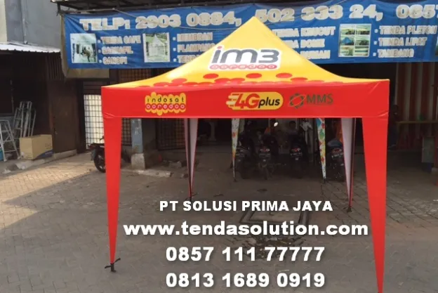 TENDA LIPAT 3X3 MATIC PROMOSI BRANDING INDOSAT  tenda_lipat_indosat