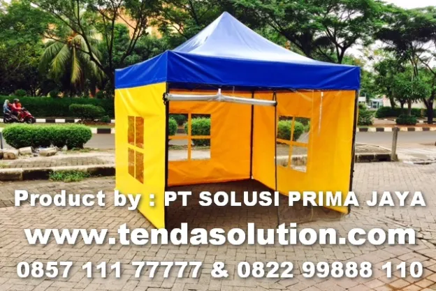 TENDA LIPAT 3X3 BAZAAR KOMBINASI WARNA CUSTOM FULL DINDING tenda_lipat_kombinasi_warna