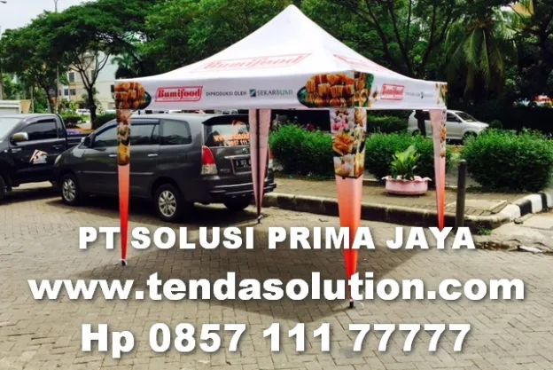 TENDA CUSTOM 3X3 TENDA PROMOSI PRINTING BUMI FOOD  tenda_lipat_promosi_bumifood