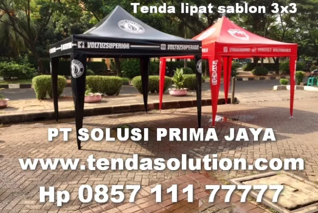 TENDA CUSTOM 3X3 TENDA LIPAT SABLON BRANDING CAN AM tenda_lipat_sablon