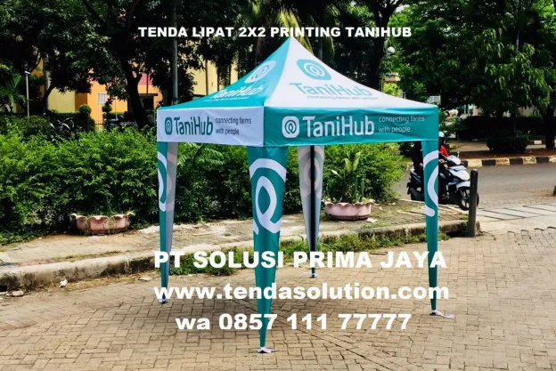 TENDA LIPAT 2X2 TENDA MATIC PRINTING PROMOSI BRANDING TANIHUB. tenda_lipat_tanihub