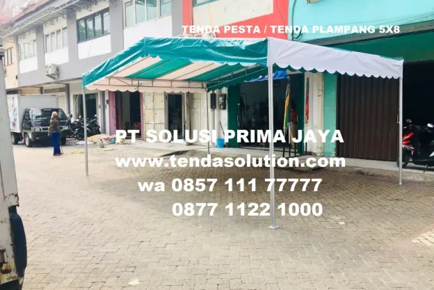 TENDA PLAMPANG TENDA PESTA <br>5M X 8M KOMBINASI WARNA PVC TERPAL TERPAULIN tenda_pesta_5x8