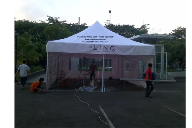 TENDA CUSTOM PIRAMID ALUMUNIUM 6M X 6M UNTUK CENTRAL KEMAYORAN JAKARTA PUSAT tenda_piramida_aluminium