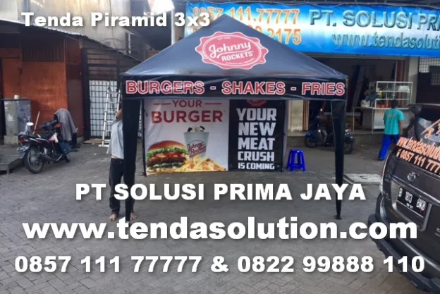 TENDA CAFE PROMOSI JOHNNY ROCKETS - TP 02 tenda_piramida_johnys_roket