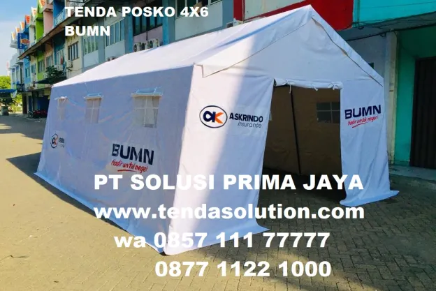 TENDA POSKO 4M X 6M SABLON BUMN tenda_posko_4x6_bumn