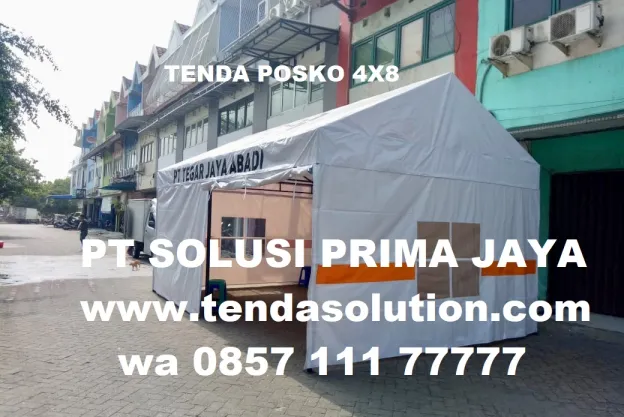 TENDA POSKO 4X8 BRANDING CUSTOME DENGAN BAHAN TERPAULIN 410 GSM tenda_posko_tegar_jaya